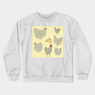 Lavender Orpington Chicken Pattern Crewneck Sweatshirt